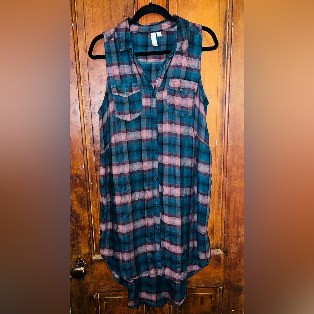 BP Plaid button down dress